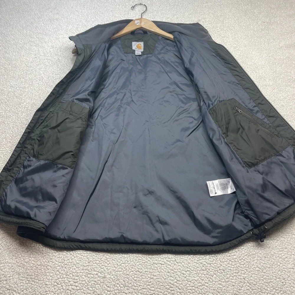 Carhartt Vest Mens L Green 102286 Gilliam Rain Defender Insulated Lightweight - Picture 7 of 10